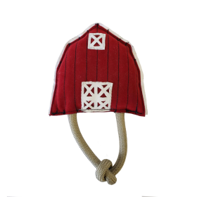 Vegan Leather Red Barn Eco Friendly Dog Chew Toy