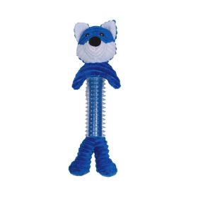 Blue Fox Corduroy Squeaking Dog Toy With TPR Protrusions