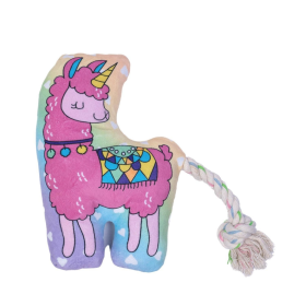 Llama Crinkle and Squeaky Plush Dog Toy